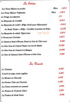 A La Couronne menu