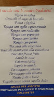 Festa Della Renga menu