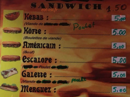 Kervan Kebab menu