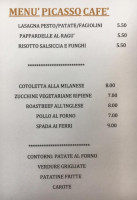 Picasso Cafè menu