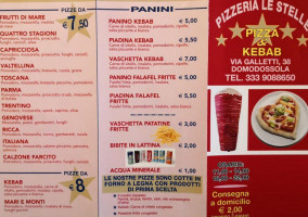 Pizzeria Le Stelle Villadossola menu