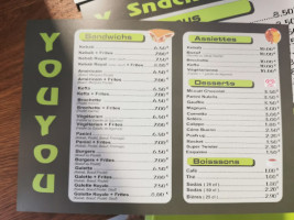 Youyou Kebab menu