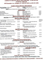 Lehman's And Tavern menu