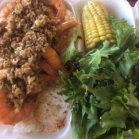 Romy's Kahuku Prawns Shrimp Hut food