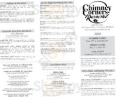 Chimney Corners Resort menu