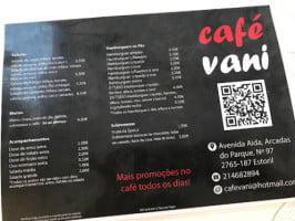 Cafe Vani menu
