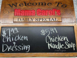 Mama Carol's Kitchen menu