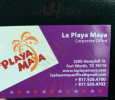 La Playa Maya menu