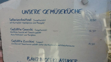 Banzino Im Zur Post menu