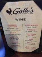Gallo's Tap Room menu