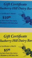 Blueberry Hill Dairy food