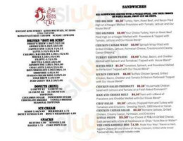 Big Reds Cafe menu