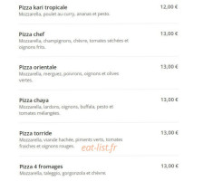 Mapizza menu