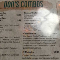 Don Pablo's menu