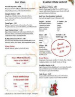 Chili Gourmet Cafe menu