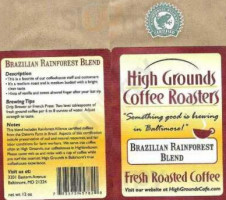 High Grounds Coffee Rstr menu
