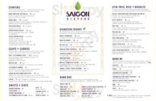Saigon Sisters menu
