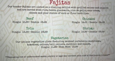 Litos Mexican menu