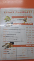 Espace Chahrazad Pizza menu