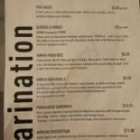 Marination Cardápio