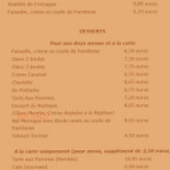 Le Rustique Cardápio