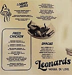Leonards House Of Love menu