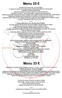 Côté Terre Mer menu