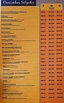 Croasonho menu