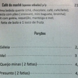 ConCafé Speisekarte