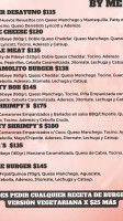 Hunters Burgers N' Stuff menu