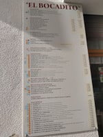El Bocadito menu