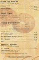 Panera Bread menu