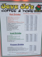 Java Jo'z Coffee More menu