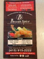 Deccan Spice menu