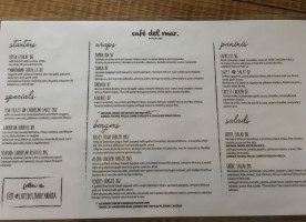 Café Del Mar menu