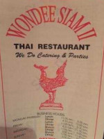 Wondee Siam Ninth 53 menu