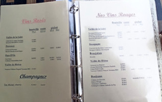 Le Cheval Blanc menu