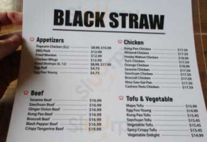 Black Straw Tea Kitchen menu