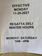 Regatta Deli food