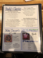 Rudy's Pizza menu