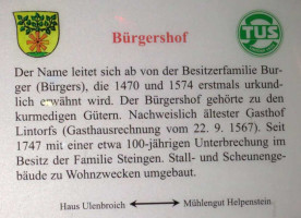 Bürgershof menu