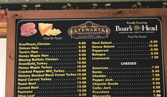 Stewart's Lafayette Delicatessen menu