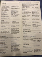 Taylor's menu