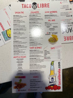 Taco Libre menu