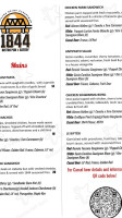 1844 Bistro Pub Eatery menu