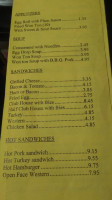 Beachburg Restaurant menu