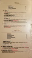 Thep Thai menu