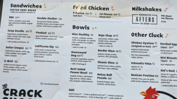 The Crack Shack menu