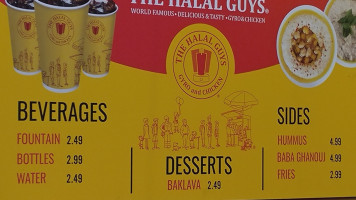 The Halal Guys menu
