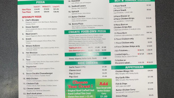 Milano Express Pizza menu